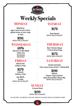 A1 Weekly Specials